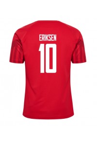 Denemarken Christian Eriksen #10 Voetbaltruitje Thuis tenue WK 2022 Korte Mouw